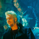 Kiefer Sutherland as the vampire David is lit by a torch in The Lost Boys.